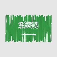 vector de pincel de bandera de arabia saudita