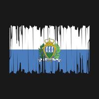 San Marino Flag Brush Vector