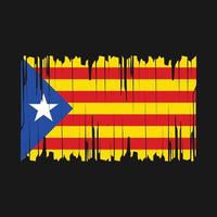 vector de pincel de bandera de cataluña