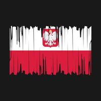 Poland Flag Brush Vector