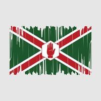 vector de pincel de bandera de irlanda del norte
