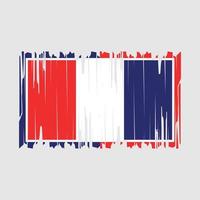 France Flag Brush Vector