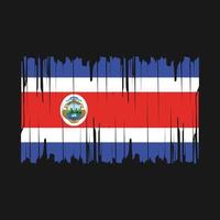 Costa Rica Flag Brush Vector