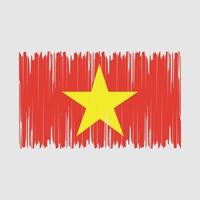 Vietnam Flag Brush Vector Illustration