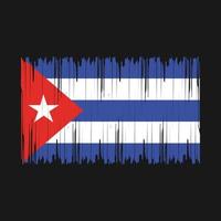 ilustración de vector de pincel de bandera de cuba