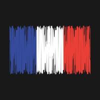 France Flag Brush Vector Illustration