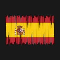 Spain Flag Brush Vector Illustration