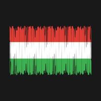 Hungary Flag Brush Vector Illustration