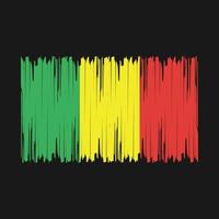 Mali Flag Brush Vector Illustration