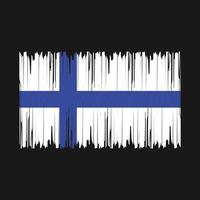Ilustración de vector de cepillo de bandera de finlandia