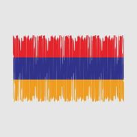 ilustración de vector de pincel de bandera de armenia