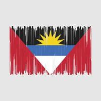 Antigua Flag Brush Vector Illustration
