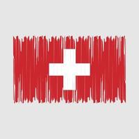 Switzerland Flag Brush Vector Illustration