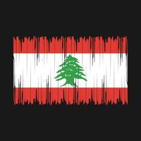 Lebanon Flag Brush Vector Illustration