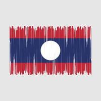 Laos Flag Brush Vector Illustration