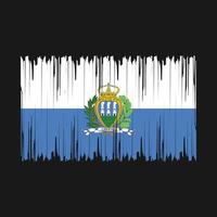 San Marino Flag Brush Vector Illustration