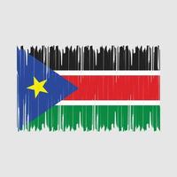 South Sudan Flag Brush Vector Illustration