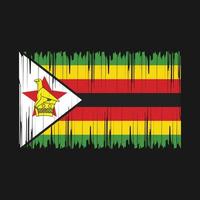 ilustración de vector de pincel de bandera de zimbabwe