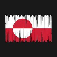 Greenland Flag Brush Vector Illustration