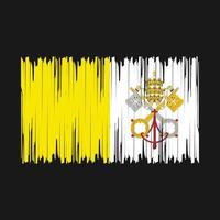 Vatican Flag Brush Vector Illustration