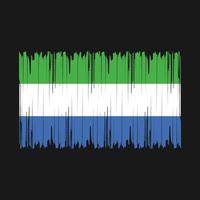 Sierra Leone Flag Brush Vector Illustration