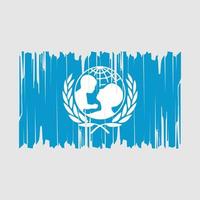 vector de pincel de bandera de unicef