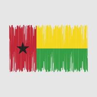 Ilustración de vector de pincel de bandera de guinea bissau