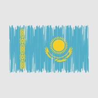 Kazakhstan Flag Brush Vector Illustration