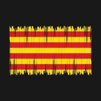 ilustración de vector de pincel de bandera de cataluña