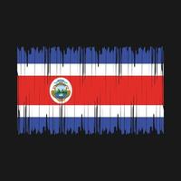 Costa Rica Flag Brush Vector Illustration