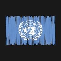 United Nations Flag Brush Vector Illustration