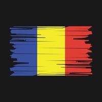 vector de pincel de bandera de rumania
