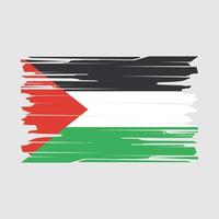 vector de pincel de bandera palestina