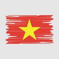 vector de pincel de bandera de vietnam