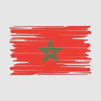 vector de pincel de bandera de marruecos