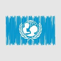 Unicef Flag Brush Vector Illustration