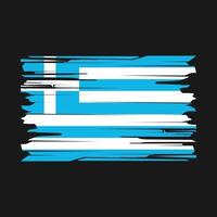 Greece Flag Brush Vector