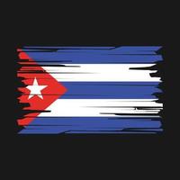 vector de pincel de bandera de cuba