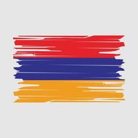 vector de pincel de bandera de armenia