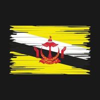 cepillo de bandera de brunei vector