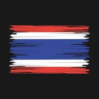 cepillo de bandera de tailandia vector