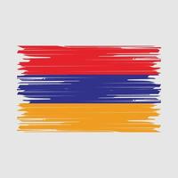 cepillo de bandera de armenia vector