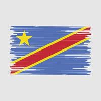 Republic Congo Flag Brush vector