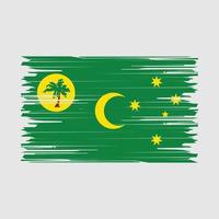 cepillo de bandera de las islas cocos vector