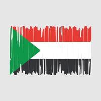 vector de pincel de bandera de sudán