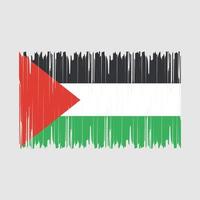 Ilustración de vector de pincel de bandera palestina