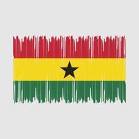 Ilustración de vector de cepillo de bandera de Ghana