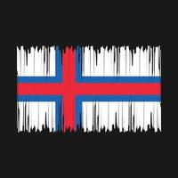 Faroe Islands Flag Brush Vector Illustration