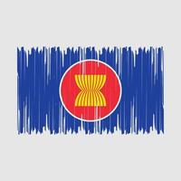 Asean Flag Brush Vector Illustration