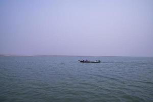 16 January 2023 Traditional fishing Boat in the Padma river - Bangladesh photo